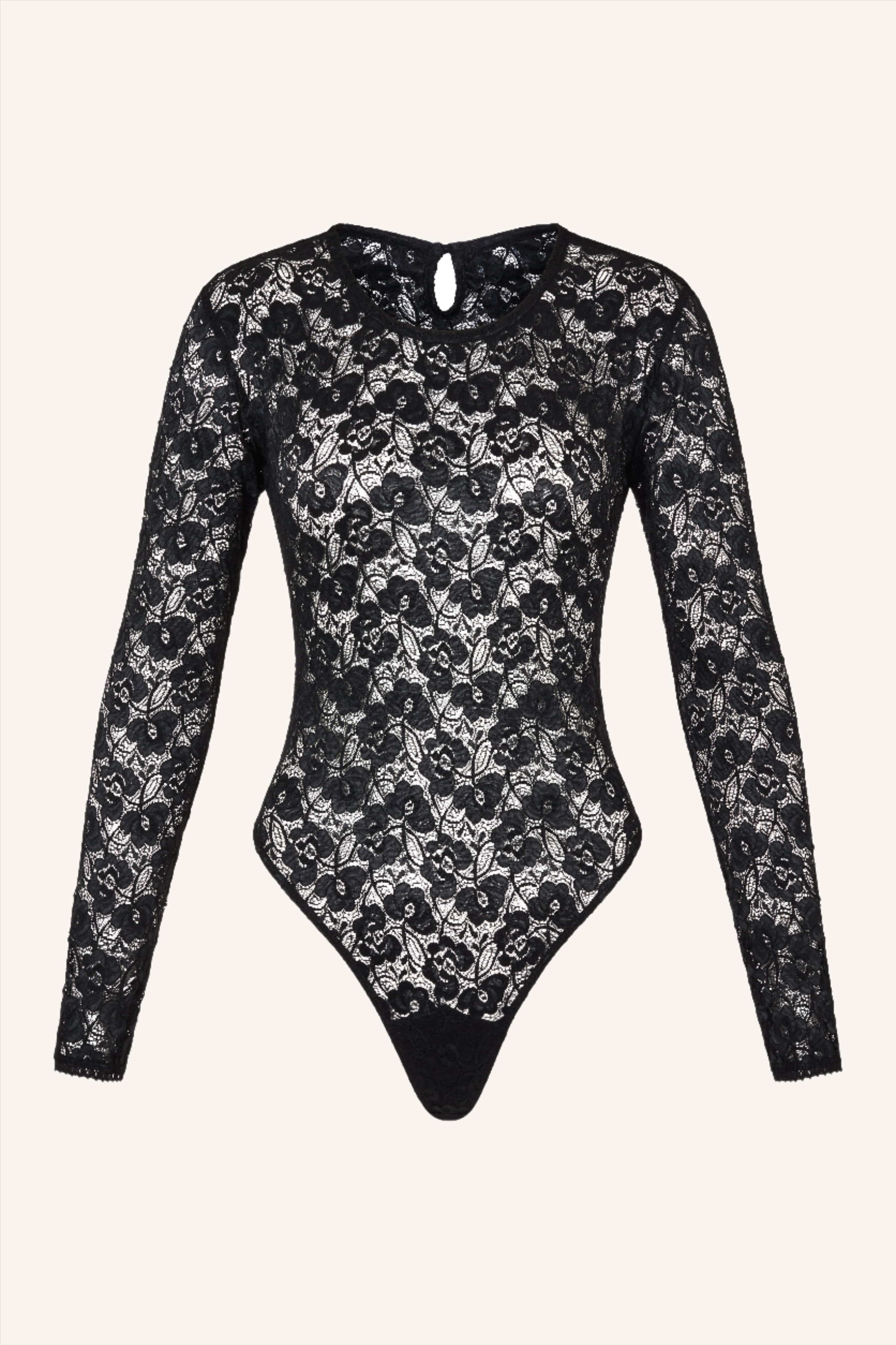 Long Sleeve Bodysuit Black - Image 7