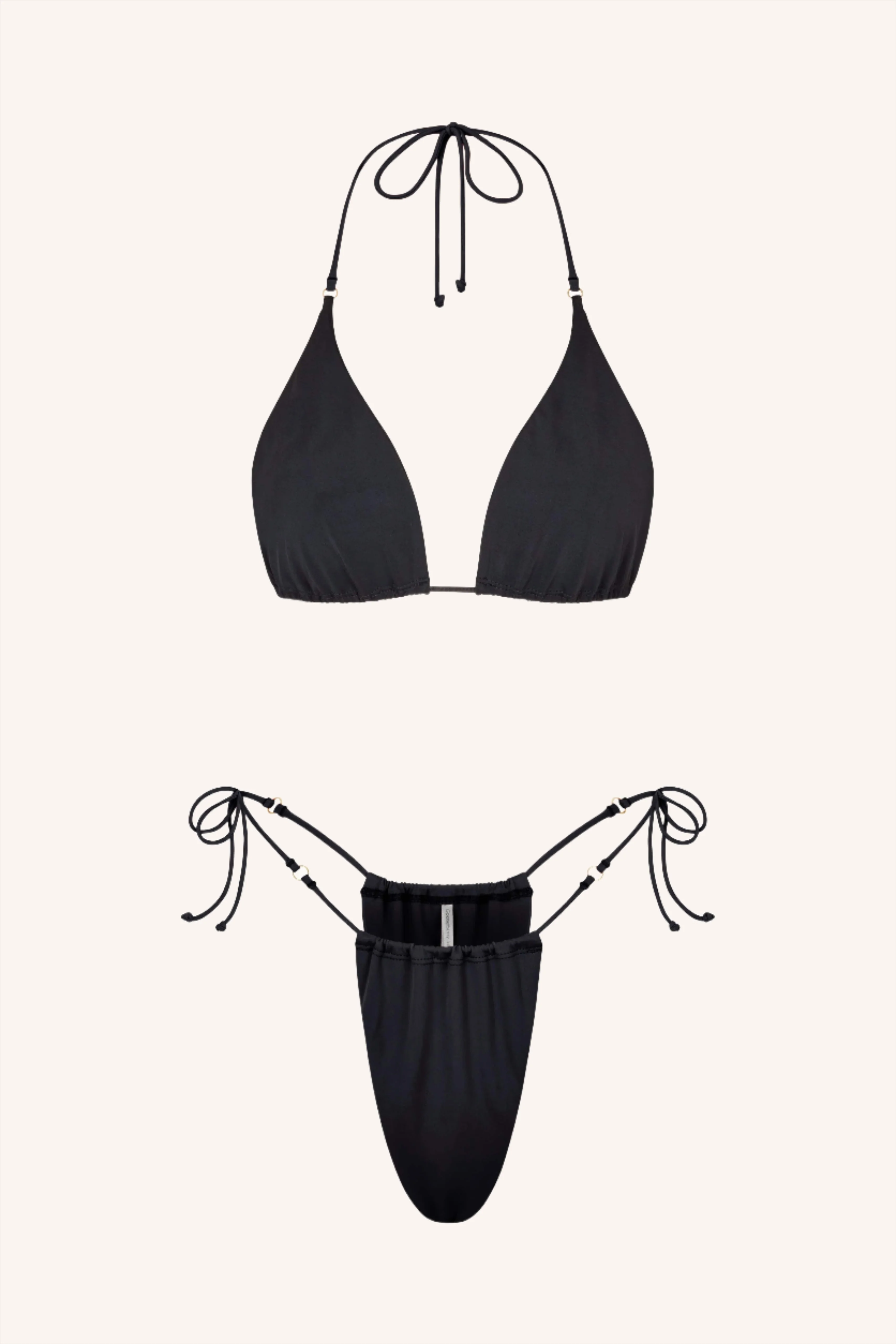 Side Tie Bikini Briefs Black - Image 6